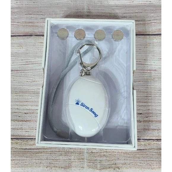 Siren Song Personal Security Keychain Alarm White Batteries Included Open Box - Picture 1 of 2